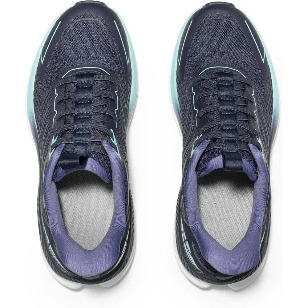 Women's Blue Black Walking Shoes Comfort Breathable Non-Slip Gym Sneakers
